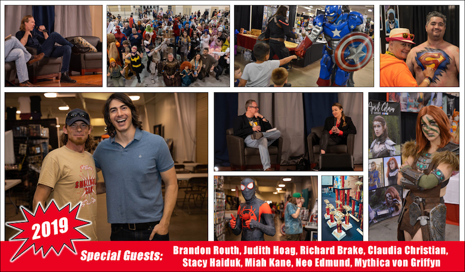 Images from our 2019 Show. Special guests that year included: Brandon Routh, Judith Hoag, Richard Brake, Claudia Christian, Stacy Haiduk, Miah Kane, Neo Edmund, Mythica von Griffyn and more.